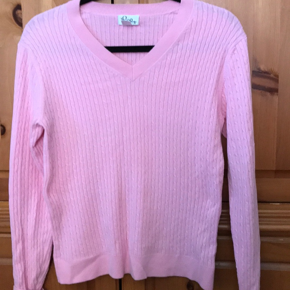 Adorable pink Lily sweater